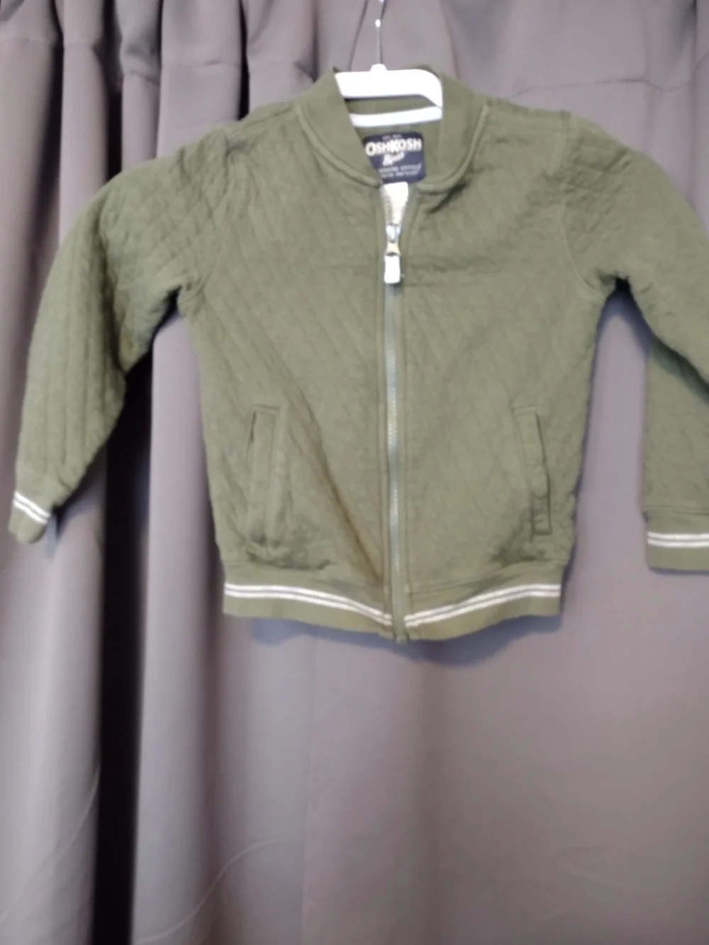 OshKosh Olive Quilted Zip-Up Jacket